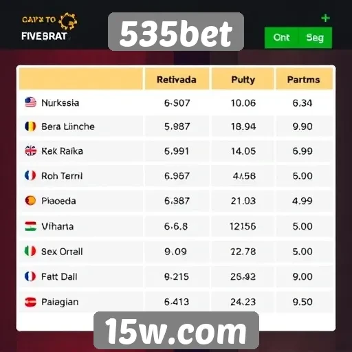 Comparativo de odds entre 535bet e concorrentes